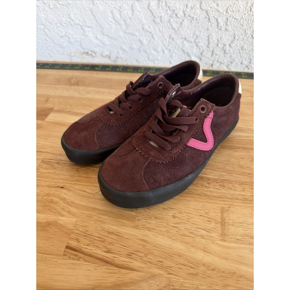 Vans Sport Low Suede Sneakers Pop Brown Pink Ivory Skate Shoes Mens 4 Women 5.5